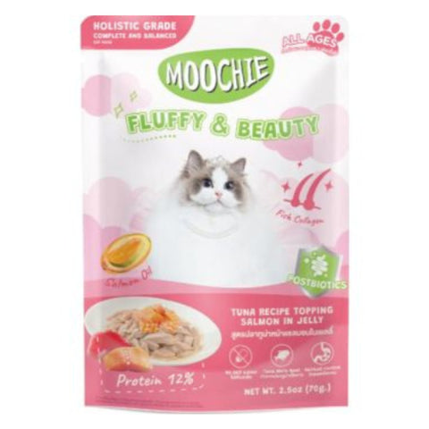 Moochie Fluffy & Beauty - Tuna Recipe Topping Salmon in Jelly 70g