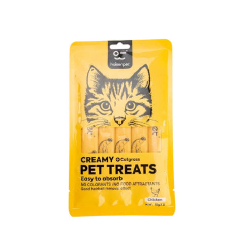 Haisenpet Creamy Cat Snack Chicken + Catgrass