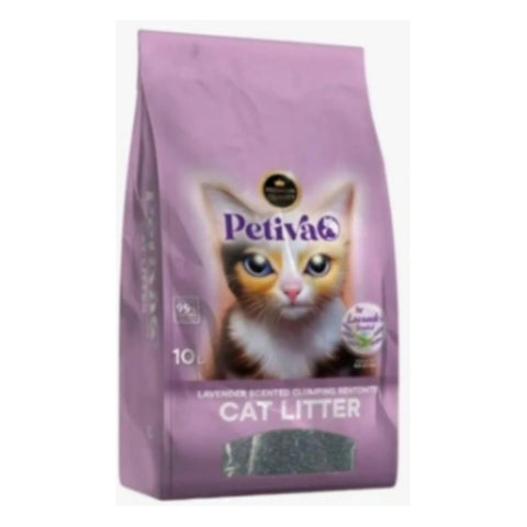 Petiva Bentonite Lavender Scented Cat Litter 10L