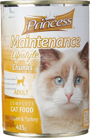 Princess Maintenance Chicken & Turkey for Adult Cat 415 g