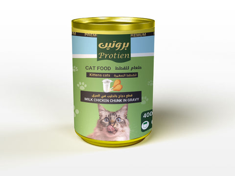 Protien Premium Kitten Milk Chicken Chunk in Gravy 400g