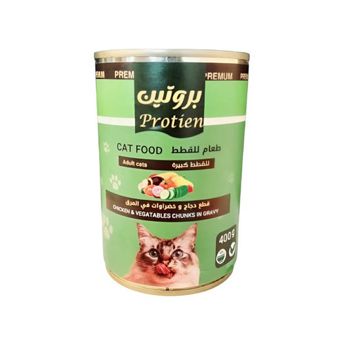 Protien Premium Adult Cat Chicken & Vegetables Chunks in Gravy 400g