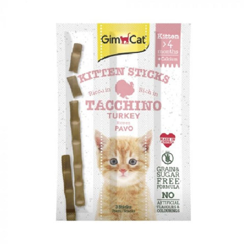 GimCat Kitten Sticks with Turkey & Calcium Cat Treats